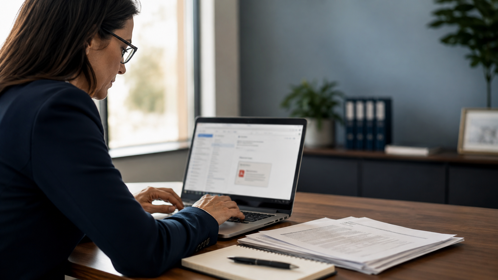 Professional uploading an RFP document to draft a proposal